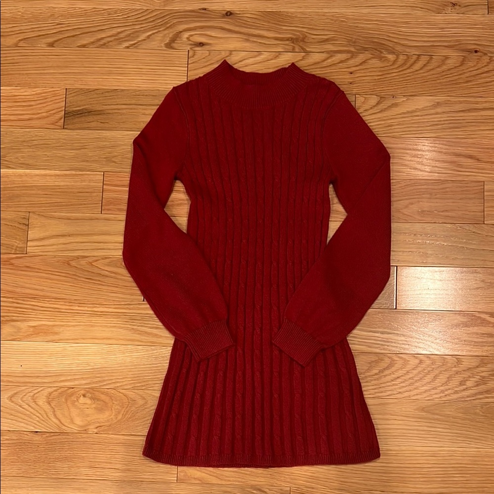 Elegant Red Knit Dress